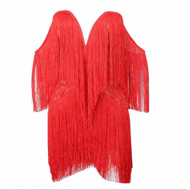 Bandage fringe obleka Irina
