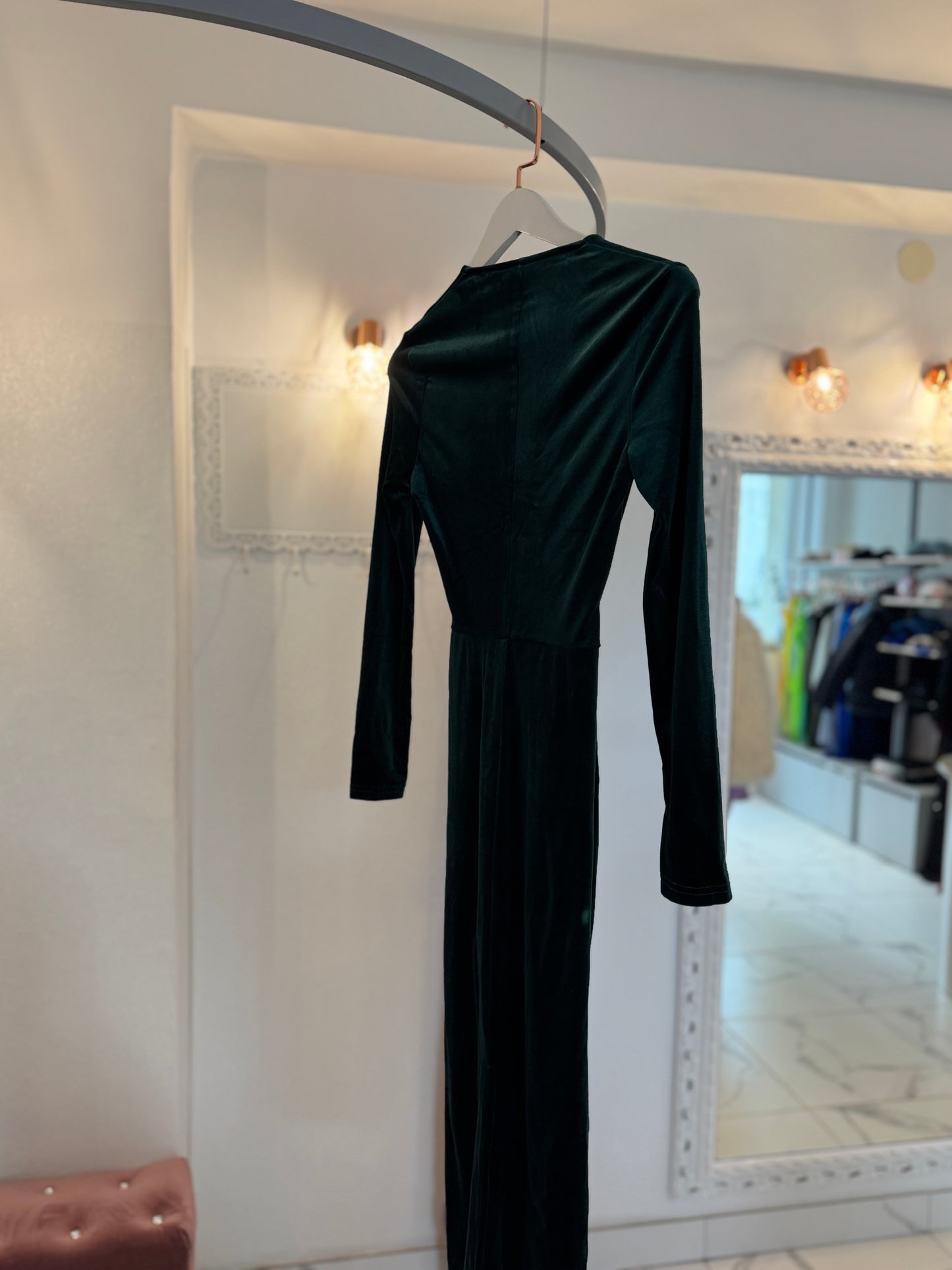 Velvet obleka Anette