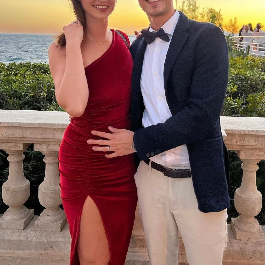 Velvet obleka Valeria