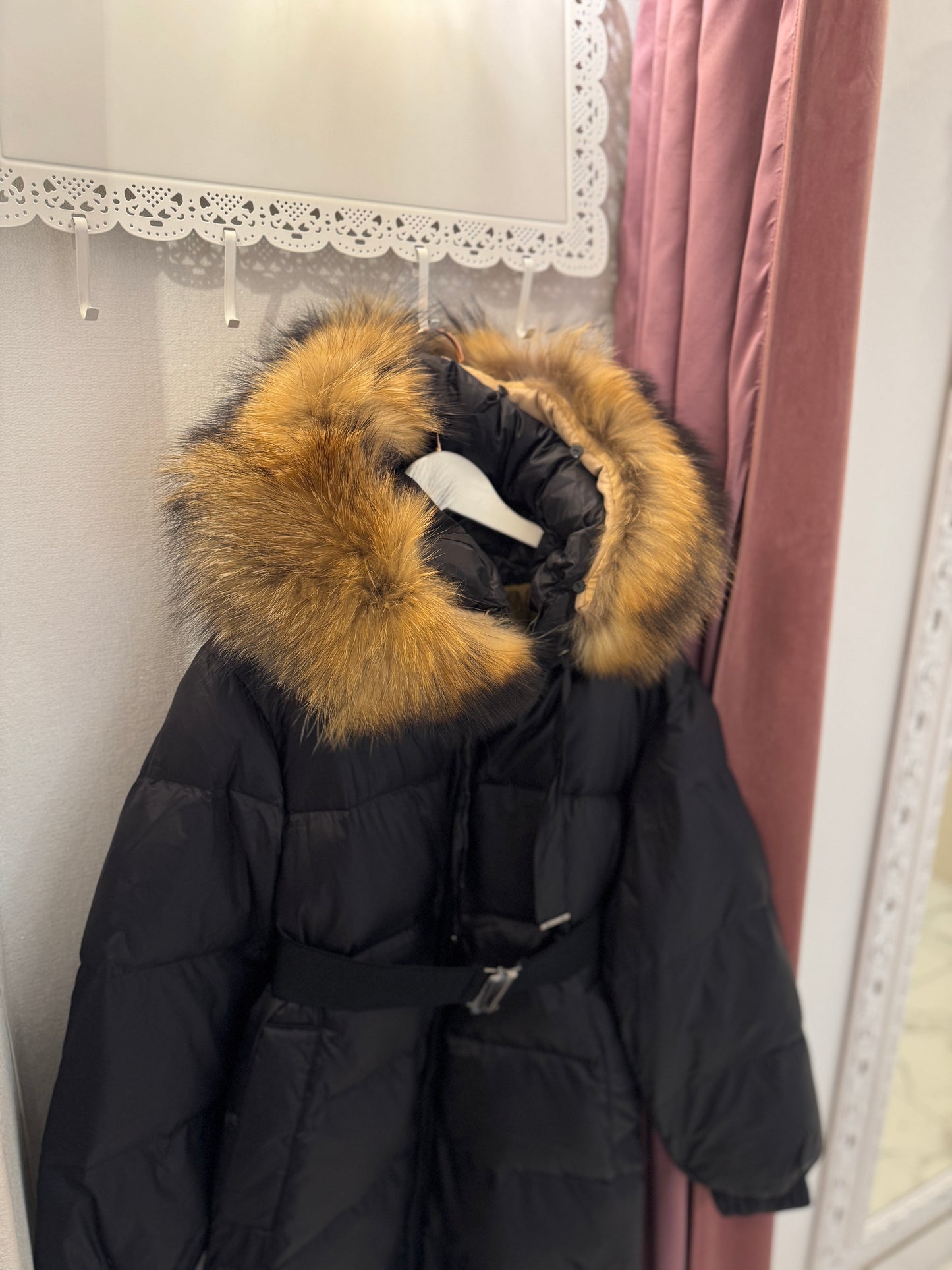 Dolga krznena bunda Midnight