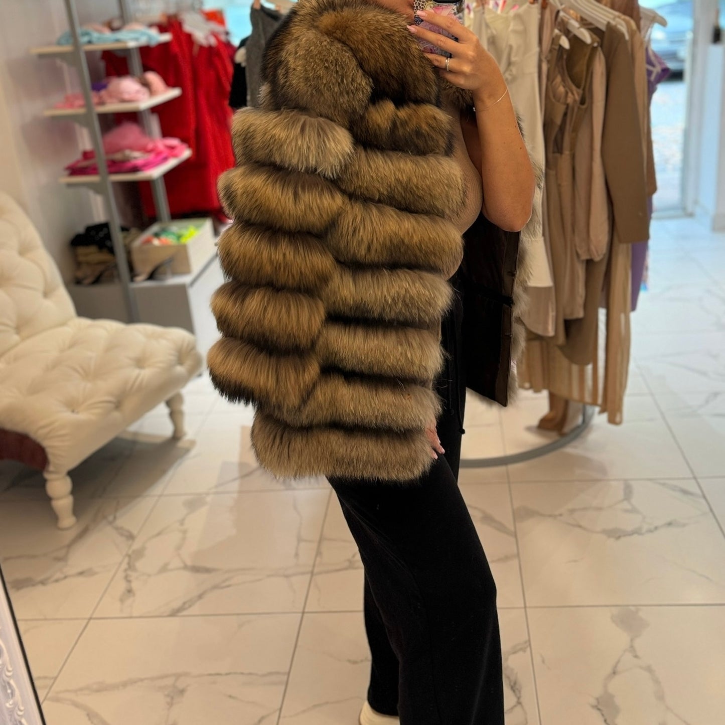 Krznena jakna 4v1 Brown Teddy