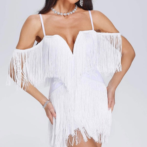 Bandage fringe obleka Irina
