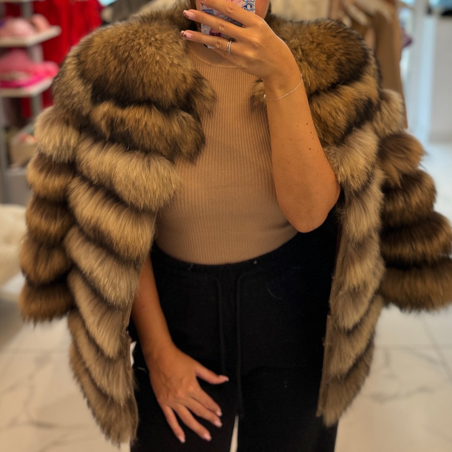 Krznena jakna 4v1 Brown Teddy