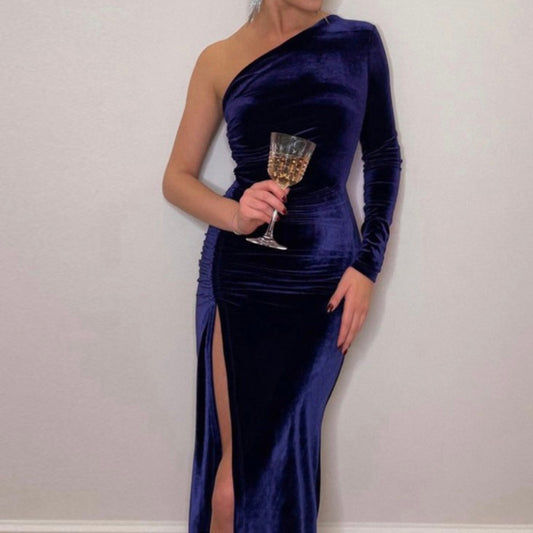 Velvet obleka Valeria